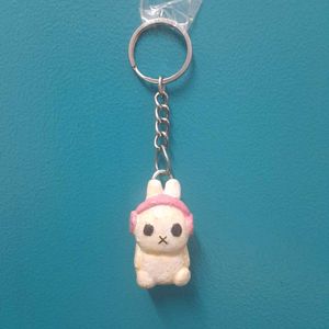Miffy With Headphone Keychain