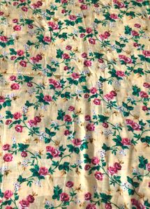 Pakistani Yellow Floral Print Dress Material