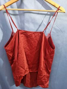 H&amp;M Hot Red Lace Cami Top with pants