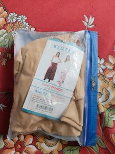 combo of 2 Blue and Beige Palazzo Pants -combo
