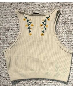 Floral Embroidered Tank Top