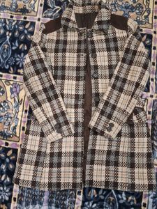 Stylish Plaid Overcoat