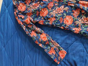 Chic Floral Print Long Sleeve Blouse