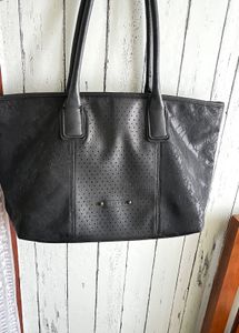 Caprese Black Leather shoulder Bag