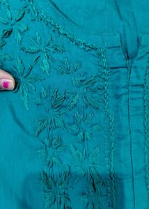 new deep raama green lakhnavi kurti
