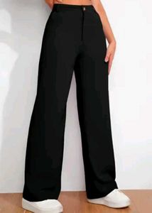 straight fit Black Trousers