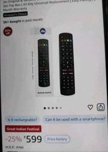 Jio Smart Remote Control new and unused