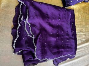 Elegant Purple Embroidered Ethnic lehnga choli set