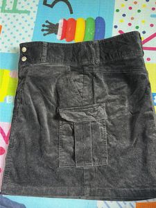 blackbCorduroy Cargo Mini Skirt