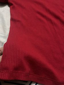 Ribbed Red T-Shirt