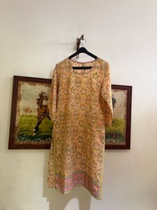 Floral Print Cotton Kurta