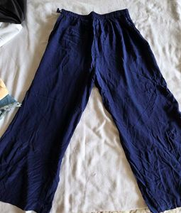 Pure crepe Navy Blue Palazzo Pants