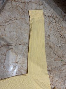 Zara Slightly Cropped Striped Yellow Shirt