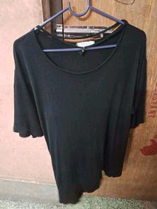 Black Casual Tunic Top
