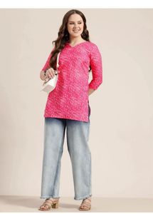 Vibrant Pink Printed Kurta