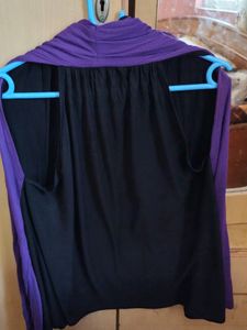 Purple Black Double Side Shrug