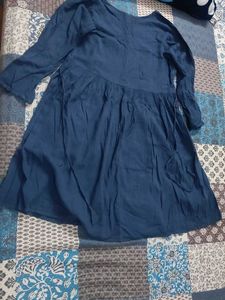 Blue Embroidered kurti