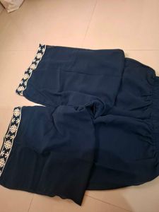 Stylish Navy Kurta Palazzo Set