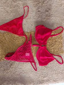 Hot Pink Polka Dot Lingerie Set