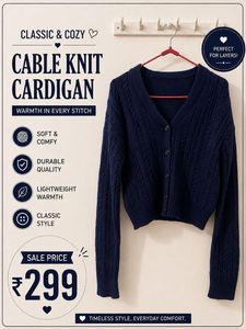 Classic Cable Knit Cardigan