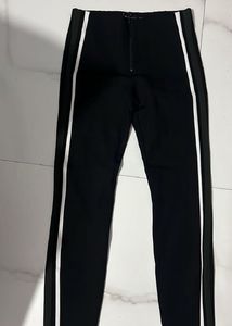 Black Pants with White &amp; Green Stripes