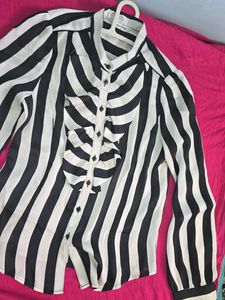 Lowest Prices_Chic Vertical Stripe Blouse &amp; Pants