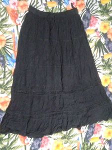 Black Tiered Maxi Skirt