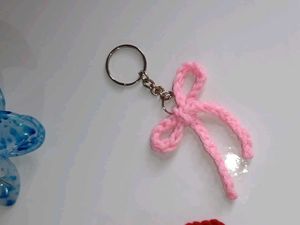 Cute Bow Keychains - Pink &amp; Red Set