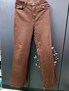 Brown Wide Leg Jeans