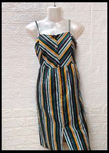 Boho Striped Button-Down Maxi Dress