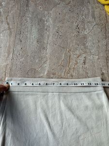 White Knit A-Line Skirt !