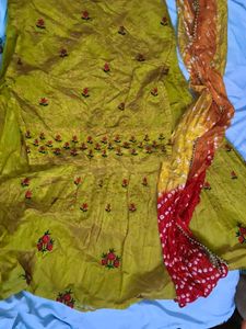 Yellow Embroidered Lehenga Choli Set