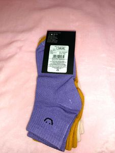 Cute Smiley Face Socks - Pack of 3