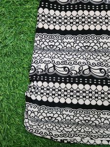 Stylish Black &amp; White Printed Kurta