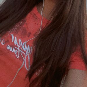 Orange Graphic Print T-Shirt