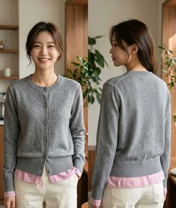 Classic contrast color Knit Cardigan
