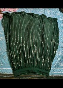Emerald Green Sequined Lehenga Set