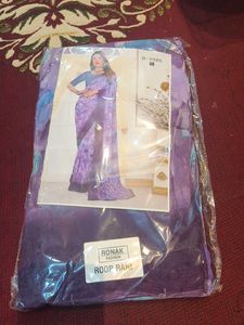 Beautiful Purple Fancy and Floral Saree