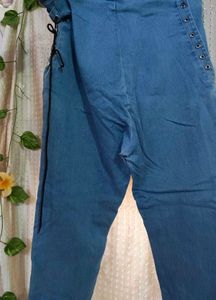 Denim Pants &amp; Yellow Dress Set