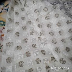 White & Grey elegant saree