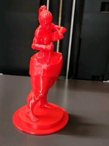 Unique 3D Printed Red Fitness Figurine