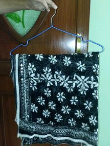 Black Embroidered Phulkari