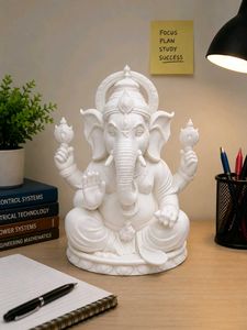 3d printed White Ganesha Idol