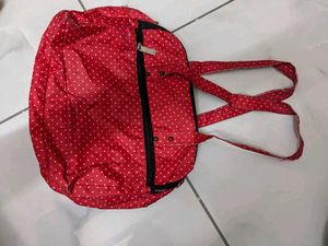 Red Polka Dot Gym Bag
