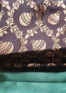 New Plain Saree With Blouse Peace  Material