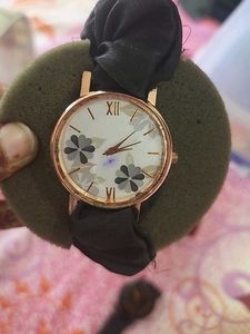 Floral Face Wrist Watch