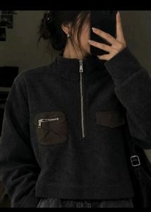 Trendy Quarter Zip Fleece sweater