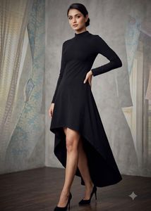 Chic Black High-Low Dress