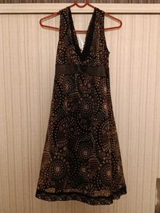 Stylish Black Print Vintage Dress