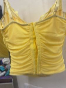 Yellow Ruched Camisole Top size s
